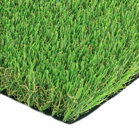 Synthetic grass, close view, M-shape blades, green and brown thatching, Emerald Green, Lime Green color turf. Synthetic grass, close view, M-shape blades, green and brown thatching, Emerald Green, Lime Green color turf.