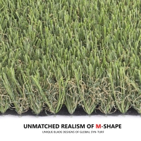Riviera Monterey 50 oz. synthetic turf M-Shape offers unmatched realism. Green and Brown Thatching. Emerald Green, Lime Green. Riviera Monterey 50 oz. synthetic turf M-Shape offers unmatched realism. Green and Brown Thatching. Emerald Green, Lime Green.